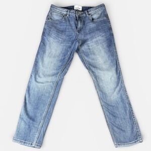 DU/ER Performance Denim Jeans Mens 27x28 Slim Fit‎ Blue Stretch Cotton Blend